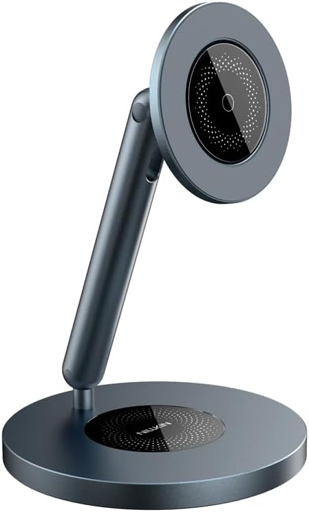Nillkin Magnetic iPad Stand for Desk, MagSafe Wireless iPhone Charger Stand, 360° Rotating Base, Adjustable Aluminum Tablet Holder for Work, Office, Home, Kitchen Use