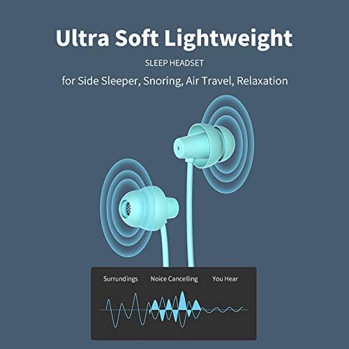 MAXROCK (TM Total Soft Silicon Headphones with Mic Sleep Travel Choice for Cellphones Tablets and 3.5mm Jack (Light Green)