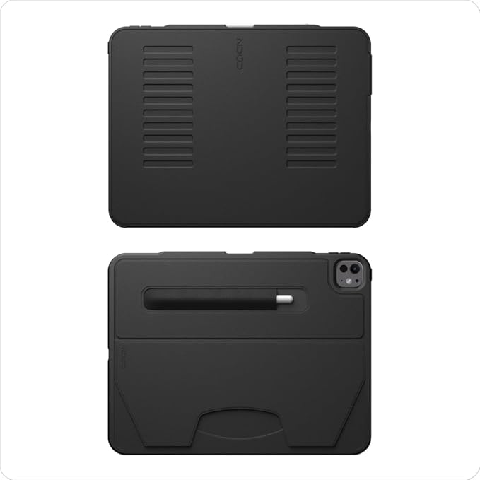 Zugu Case for iPad Pro 13 (M4) 2024, Slim Protective Cover with Apple Pencil Holder, Auto Wake/Sleep, Multiple Viewing Angles, iPad Pro 13 Inch Cover, Phone Protectors, Black