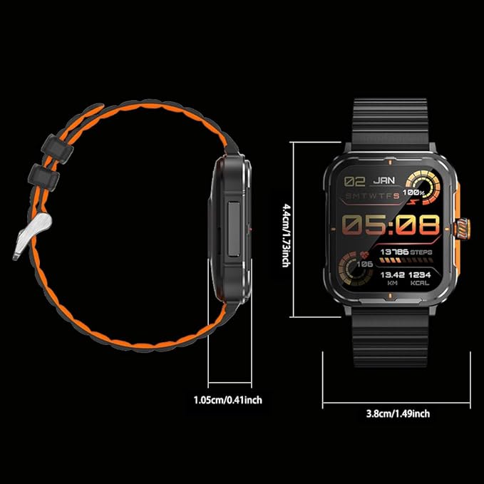 Smart Watch (Answer/Make Calls), 1.83" Smart Watches for Men Women Digital Watch Fitness Tracker with 100+ Sport Modes Heart Rate Monitor Watch for iOS Android Phones Waterproof