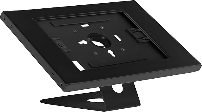 Mount-It! Anti-Theft Tablet Kiosk, Locking Tablet Enclosure with Counter Top and Wall Mount Base, Universal Enclosure for iPads Gen 7, 8, 9 and 10, iPad Pro, iPad Air, Black