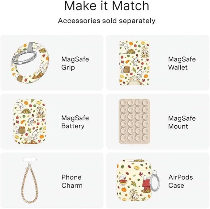 VELVET CAVIAR Case for iPhone 17 | Compatible with MagSafe | 10ft Drop Tested | Protective Fall Season Cases | Snoopy Autumn Leaves