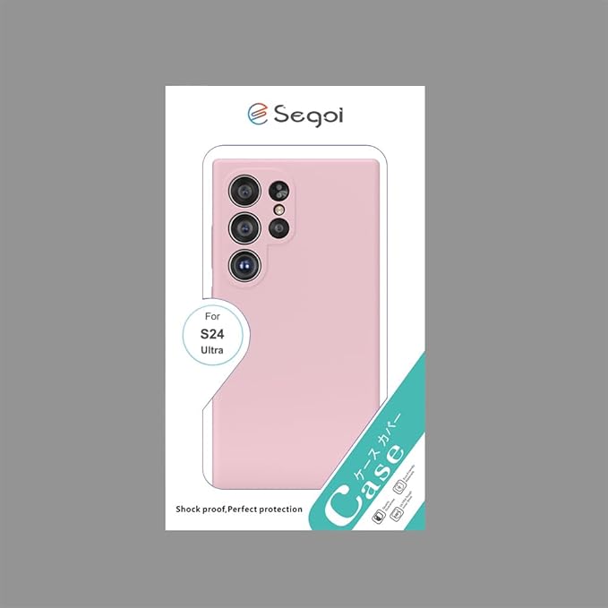 E Segoi Designed for Galaxy S24 Ultra Case, Liquid Silicone Gel Rubber Shockproof Case Soft Microfiber Cloth Lining Cushion Compatible with Galaxy S24 Ultra 5G 6.8 inch (Pink Sand, S24 Ultra - 6.8")