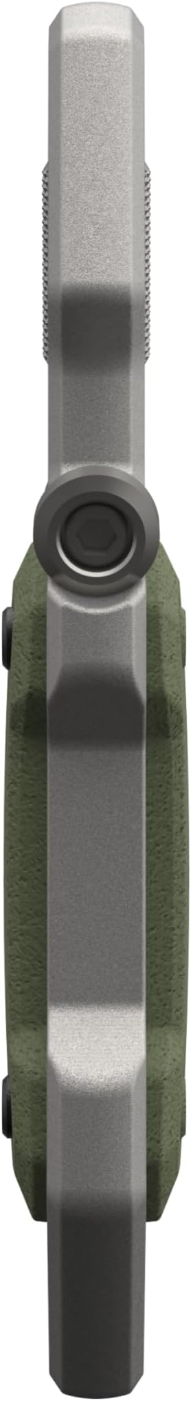 URBAN ARMOR GEAR UAG Designed for AirTag Case with Built-in Bottle Opener Monarch - Hard Shell Lock Case AirTag Holder with Durable Locking Carabiner for Keys, Luggage & Bags, Olive Drab/Silver