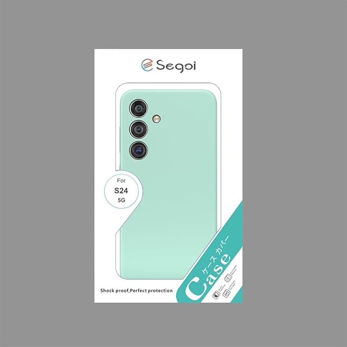 E Segoi Designed for Galaxy S24 Case, Liquid Silicone Gel Rubber Shockproof Case Soft Microfiber Cloth Lining Cushion Compatible with Galaxy S24 5G 6.2 inch (Mint, S24-6.2")