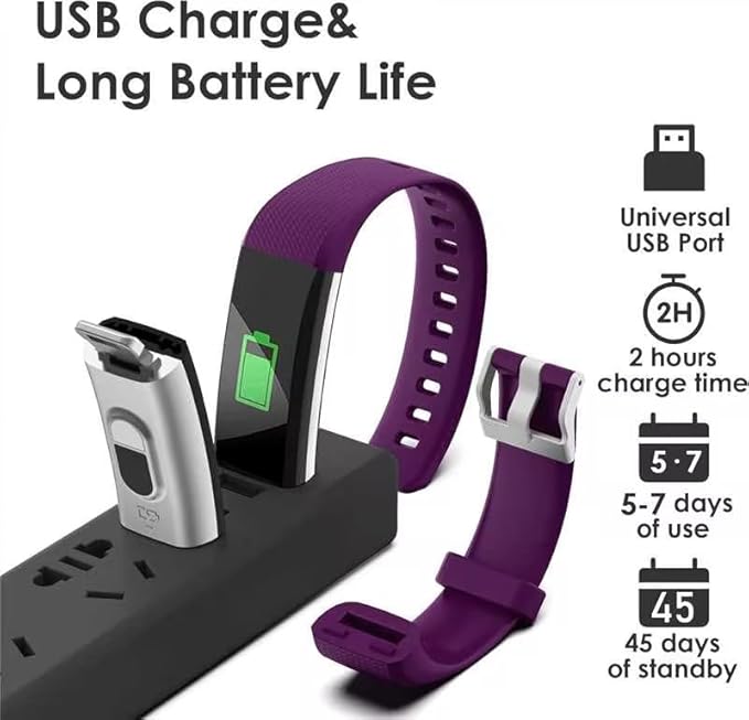 threesheep Fitness Tracker for Men and Women,Fitness Watch Waterproof with Activity Tracker and Sleep Monitor,Smart Watch for Android and iOS Phones(Purple)……