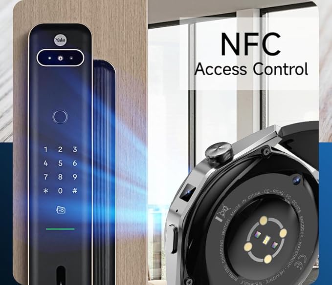 Smart Watch for Men Women - with 8+128GB Extra Storage, 1.43" AMOLED HD Screen, 24/7 Heart Rate/Sleep Fitness, 115+Sports Modes|IP68 Waterproof Compatible with iOS/Android (LGreen)