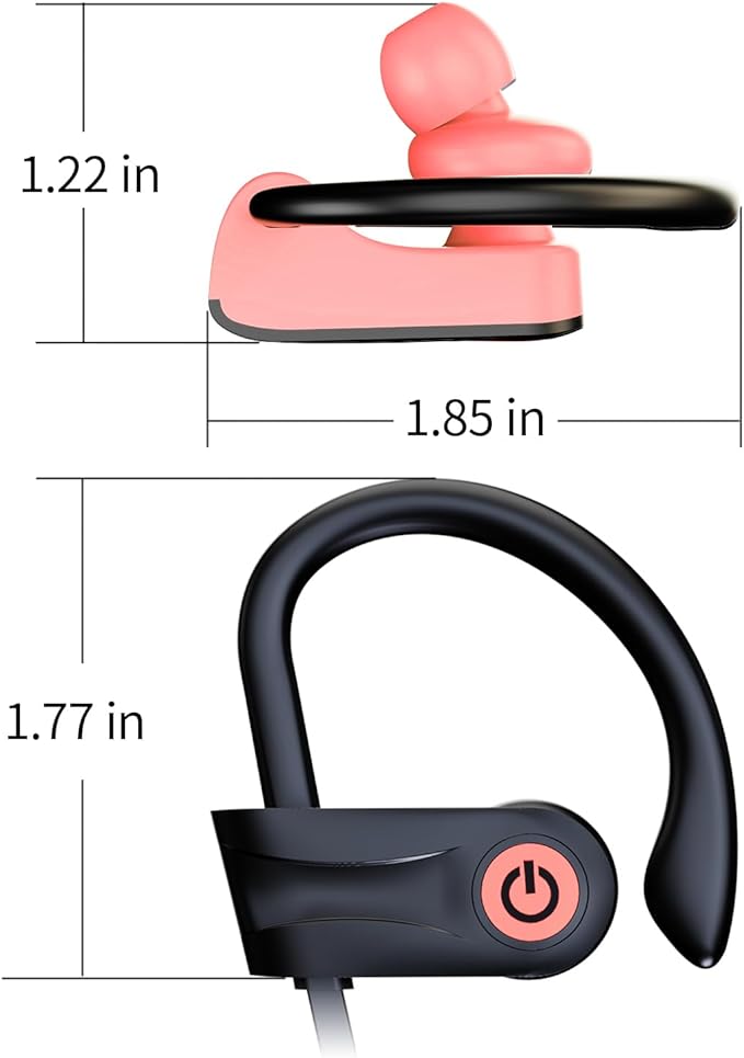 Boean Bluetooth Headphones, Wireless Earbuds with 16 Hours Bluetooth 5.3 Wireless Headphones HD Deep Bass Stereo IPX7 Waterproof Earphones for Sports Headset