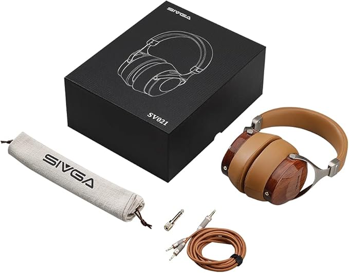 SIVGA SV021 Robin Classic Rosewood Wooden Closed Back Wired Over-Ear Headphone