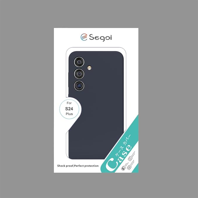 E Segoi Designed for Galaxy S24+Plus Case, Liquid Silicone Gel Rubber Shockproof Case Soft Microfiber Cloth Lining Cushion Compatible with Galaxy S24 Plus 5G 6.7 inch (Midnight, S24 Plus - 6.7")