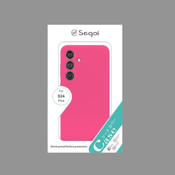 E Segoi Designed for Galaxy S24+Plus Case, Liquid Silicone Gel Rubber Shockproof Case Soft Microfiber Cloth Lining Cushion Compatible with Galaxy S24 Plus 5G 6.7 inch (Hot Pink, S24 Plus - 6.7")