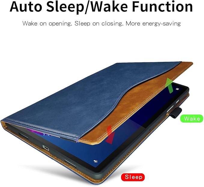 Case for Samsung Galaxy Tab S6 Lite 10.4 inch 2024/2022/2020 (SM-P620/P625/P610/SM-P615/SM-P613/SM-P619) Business PU Leather Multi-Angle Stand Flip Case with Pencil Holder-Turquoise