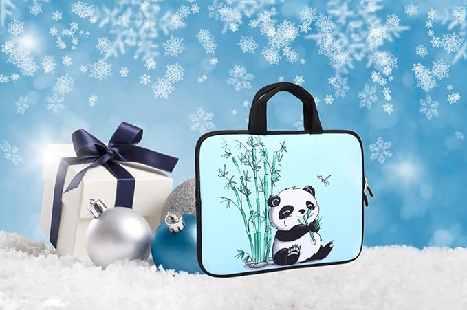 11" 11.6" 12" 12.1" 12.5" inch Laptop Carrying Bag Chromebook Case Notebook Ultrabook Bag Tablet Cover Neoprene Sleeve Fit Apple MacBook Air Samsung Google Acer HP DELL Lenovo Asus(Panda & Bamboo)