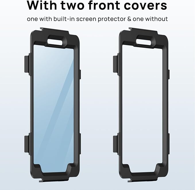 Gerutek Case for Samsung Galaxy Tab Active 5 2024/Active 3 2021 8 inch Tablet Case, Cover Protective Shockproof with Screen Protector, Pencil Holder, 360 Rotating Handle, Stand, Strap- Black