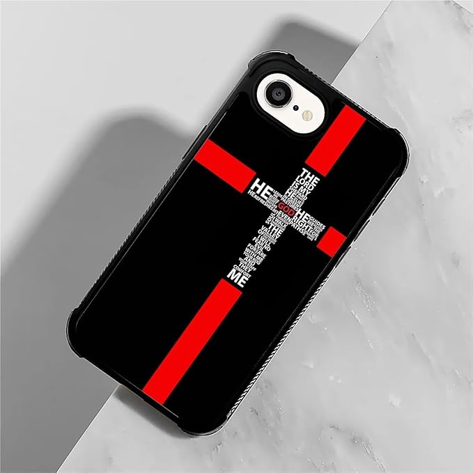 Compatible with iPhone 16e Case,God Cross Phone Cover for Men/Women,Soft TPU Anti-Skid Thread and Four Corner Anti-Collision Protection Case Compatible with iPhone 16e 6.1inch