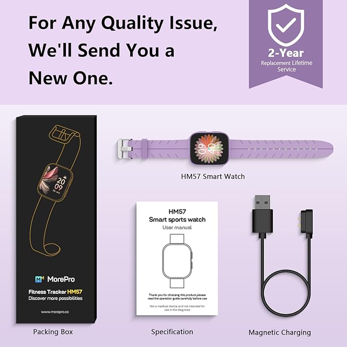 MorePro Smart Watches for Women iPhone Android(Answer/Make Call), 2025 Health Smartwatch with Heart Rate/Blood Pressure/Blood Oxy-gen/Sleep Monitor, 1.85" HD Fitness Trackers with 120+ Sport Modes