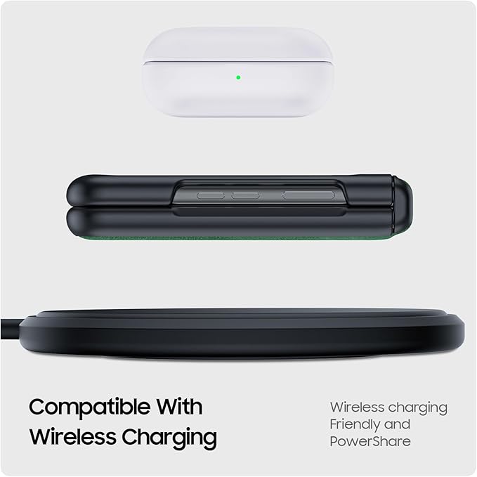 for Motorola razr+ Plus 2024 Case/Razr+ Plus 2025 Case Built-in Screen Protector& Hinge Protection & Ultra Thin PU Leather Matte PC Shockproof Phone Case for Moto Razr+ 2024/Razr+ 2025 (Green)