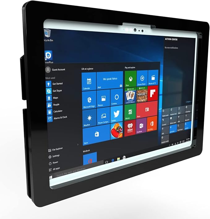 TABcare Anti-Theft Security Acrylic VESA Case for Microsoft Surface Pro 8 2021, Pro 9 2022, Pro 10 2024 with Free Wall Mount (Surface Pro 8/9/10/11, Black)
