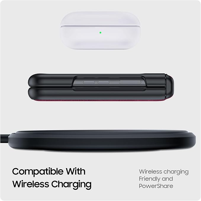 for Motorola Razr 2024 Case/Razr 2025 Case, Built-in Screen Protector & Hinge Protection & Ultra Thin PU Leather Matte PC Shockproof Phone Cover Smartphone Case for Moto Razr 2024/2025(Red)