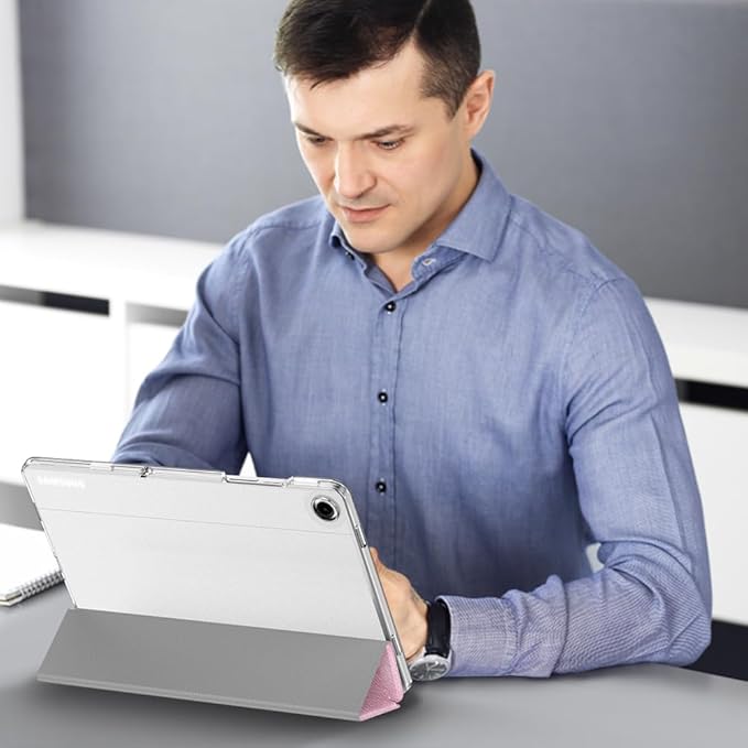 MoKo Case for Galaxy Tab A9+/A9 Plus 11 inch 2023, Slim Stand Protective Smart Cover with Hard PC Translucent Back Shell for Tab A9 Plus Tablet (SM-X210/X216/X218), Auto Wake/Sleep, Coreopsis