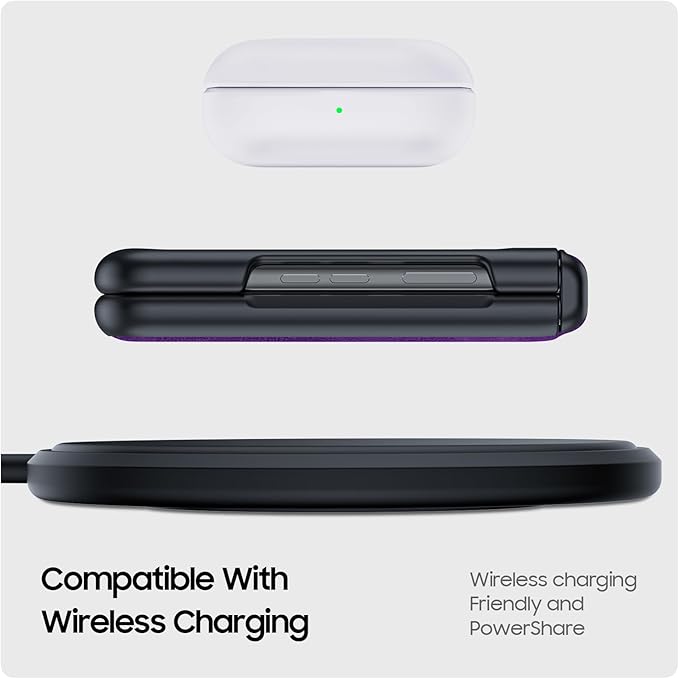 for Motorola razr+ Plus 2024 Case/Razr+ Plus 2025 Case Built-in Screen Protector& Hinge Protection & Ultra Thin PU Leather Matte PC Shockproof Phone Case for Moto Razr+ 2024/Razr+ 2025 (Purple)