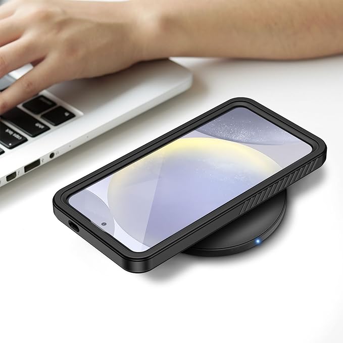 Lanhiem for Samsung Galaxy S24 Phone Case IP68 Waterproof Dustproof, Built-in Screen Protector, Rugged Full Body Shockproof Protective Cover for Galaxy S24 5G 6.2 Inch, Black