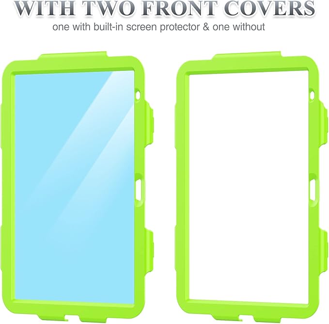 SEYMAC stock Case for iPad (A16) 11th/10th Generation 11''/10.9'' 2025/2022, Full-Body Drop Protection Case with Screen Protector &360° Rotate Hand Strap/Stand, Green+Black