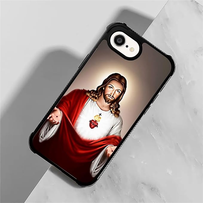 Compatible with iPhone 16e Case,Jesus Christ Phone Cover for Men/Women,Soft TPU Anti-Skid Thread and Four Corner Anti-Collision Protection Case Compatible with iPhone 16e 6.1inch