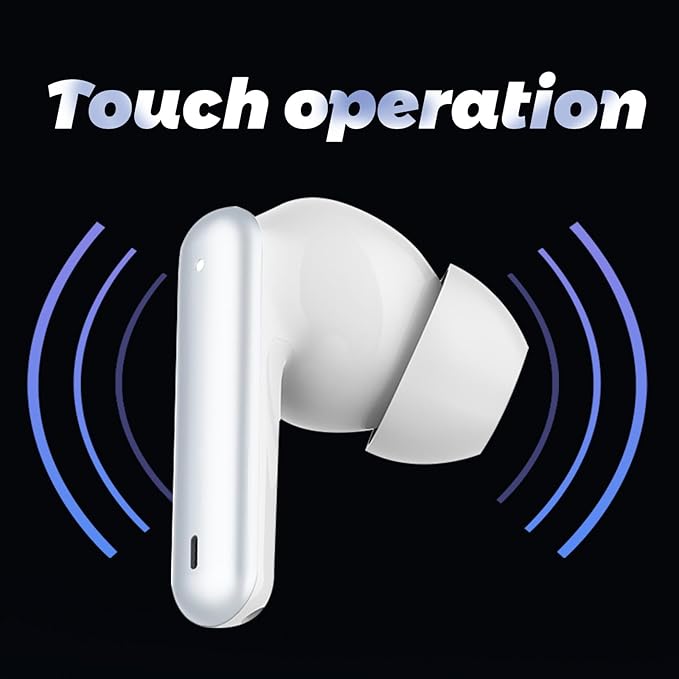 Wireless Earbuds, Bluetooth 5.4 Headphones with Deep Bass Stereo Sound, ENC Noise Cancelling Mic, IPX7 Waterproof In-Ear Earphones with LED Display, 48H Playtime, USB-C Charging for Android iOS Laptop