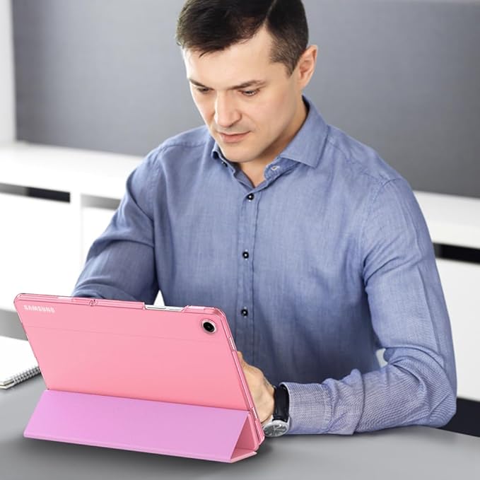 MoKo Case for Galaxy Tab A9+/A9 Plus 11 inch 2023, Slim Stand Protective Smart Cover with Hard PC Translucent Back Shell for Tab A9 Plus Tablet (SM-X210/X216/X218), Auto Wake/Sleep, Conch Shell