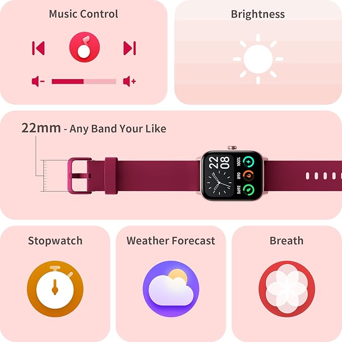Fitness Tracker, 1.8" Smart Watches with Heart Rate/Blood Oxygen/Sleep Monitor, Alexa Built-in & Answer/Make Calls, Step Counter Fitness Watch with 101+ Sports Mode, IP68 Waterproof for Android iPhone