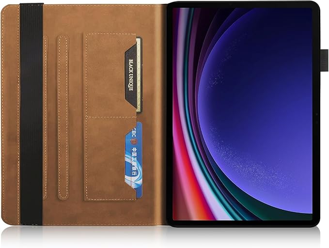 Case for Samsung Galaxy Tab S9 FE 5G 10.9 Inch/S9 11 Inch Case 2023/Tab S8 2022/Tab S7 2020 11 inch, Business PU Leather Cover with Card Slot Pen Holder Multi-Angle Stand- Navy Blue