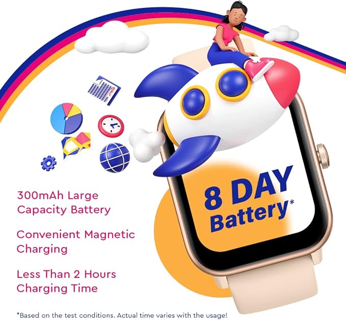 OCTANDRA Ignite VeryFit 1.8" Alexa Built-in Bluetooth Answer Call Smart Watch Fitness Tracker Watches for Men Women (IDW01 BT) (Pink)