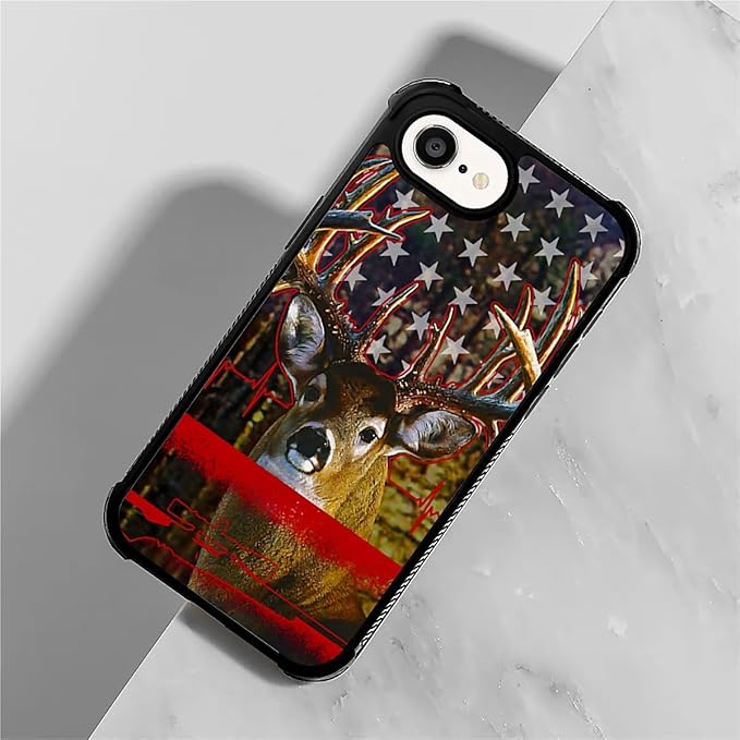 Compatible with iPhone 16e Case,Deer Hunting Phone Cover for Men/Women,Soft TPU Anti-Skid Thread and Four Corner Anti-Collision Protection Case Compatible with iPhone 16e 6.1inch