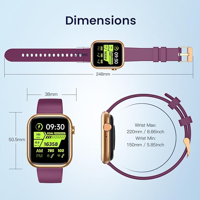 Smartwatch Women Fitness Tracker Watch: Red Smart Watches for Women Make Answer Bluetooth Call Android Phones iPhone Compatible 123+ Sport Modes IP68 Waterproof Digital Pedometer Heart Rate Monitor