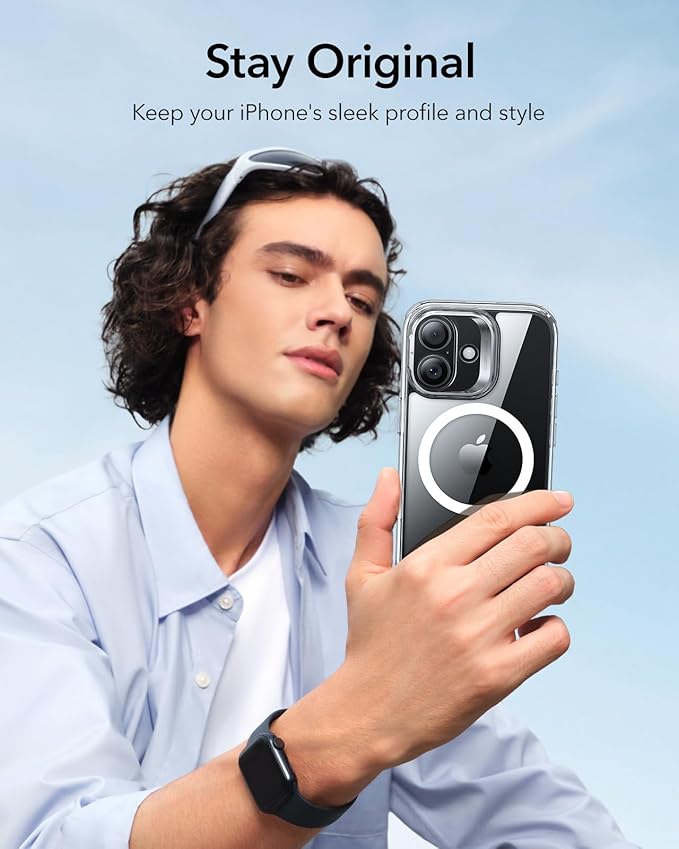 ESR for iPhone 17 Case with Stash Stand, Camera Control Cover Compatible with MagSafe, Military-Grade Drop Protection Magnetic Phone Case for iPhone 17, Scratch-Resistant Back Cover,Clear