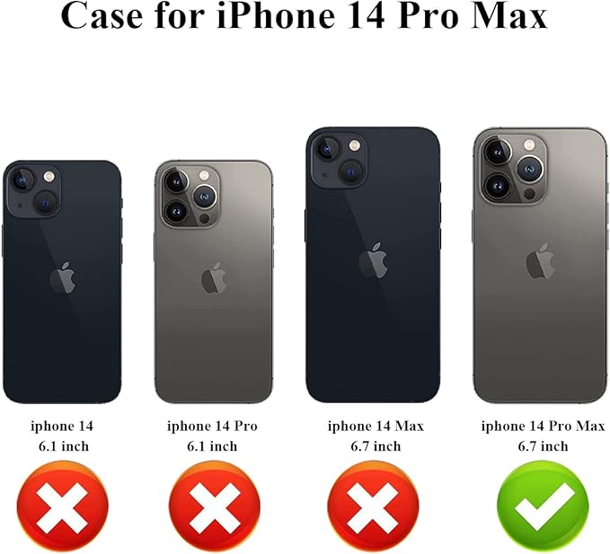 MMHUO for iPhone 14 Pro Max Case with Card Holder,Premium Leather Magnetic Clasp Flip Case for iPhone 14 Pro Max Wallet Case for Men Women,Protective Case Phone Case for iPhone 14 Pro Max,Black