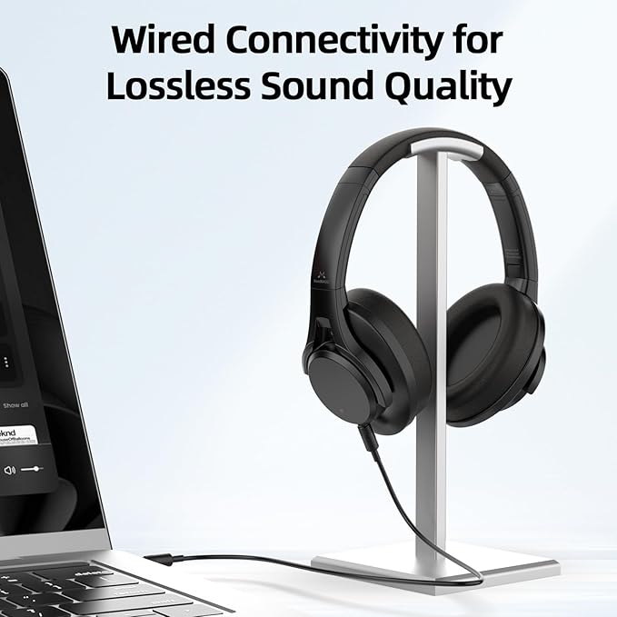 SoundMAGIC P58BT ANC Over Ear Active Hibrid Noise Cancelling Bluetooth Headphones, Black