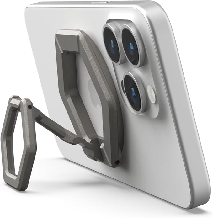 URBAN ARMOR GEAR UAG Magnetic Phone Ring Stand Compatible with MagSafe Magnet, Removable Metal Finger Ring Grip & 360 Rotation Adjustable Kickstand for iPhone 17, Galaxy S25, Titanium