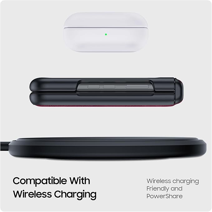 for Motorola razr+ Plus 2024 Case/Razr+ Plus 2025 Case Built-in Screen Protector& Hinge Protection & Ultra Thin PU Leather Matte PC Shockproof Phone Case for Moto Razr+ 2024/Razr+ 2025 (Red)