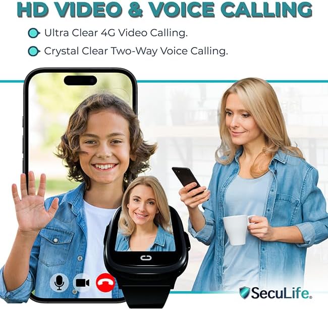 Kids Watch with GPS Tracker, Two-Way Calling, Real-Time Tracking & SOS Alerts - Smart Watch for Kids Call and Text with Geo-Fencing, School Mode, Water-Resistant, Long Battery Life & Parental Controls