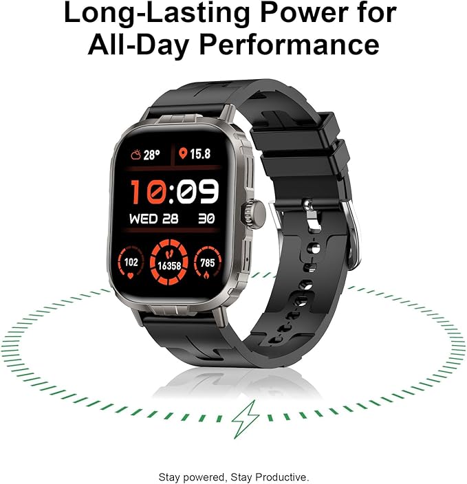 Fila Smart Watch, 2.01" Smartwatch for Men Women (Answer/Make Call), Fitness Tracker with 100+ Sport Modes, IP67 Waterproof, Heart Rate/Sleep Monitor, Pedometer, Activity Tracker for Android iOS