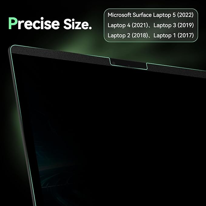 Magnetic 13.5 Inch Surface Laptop Privacy Screen for Microsoft Surface Laptop 5/4/3/2/1, Removable Film Anti-Spy Filter Black Security Protector, Anti Glare Blue Light Shield Matte Screen Guard