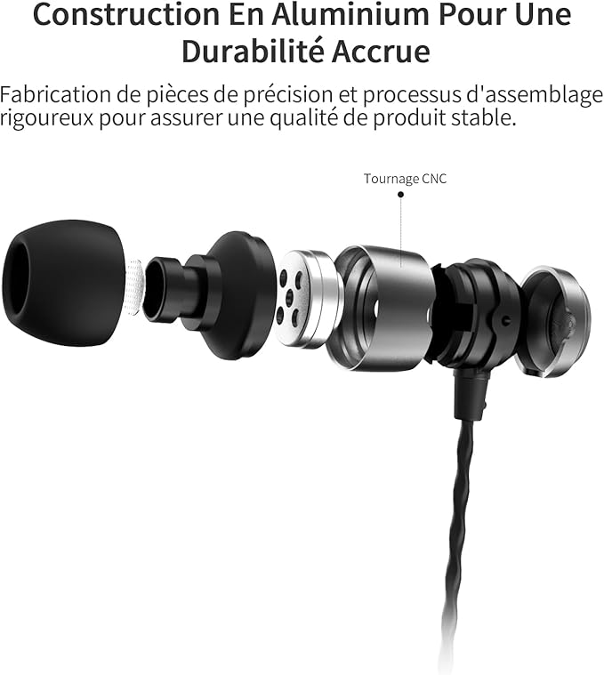 SoundMAGIC E50 Wired Earbuds No Microphone in Ear Monitor HiFi Earphones Noise Isolating Headphones Comfortable Fit Gunmetal