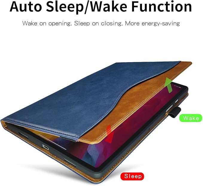 Case for Lenovo Tab M11 / Tab K11 LTE 11 Inch (TB330FU) 2024 Bussiness Premium PU Leather Protective Case Lightweight Flip Stand with Elastic Band & Card Holder for Lenovo Tab M11-Navy Blue