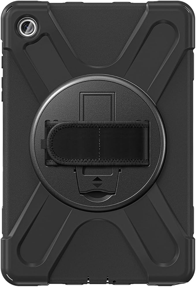 Shockproof Case for Samsung Galaxy Tab A9+/A9 Plus 11'' 2023 (SM-X210/X216/X218),Portable Heavy Duty Tablet Cover with 360 Rotating Stand Handle Strap & Shoulder Belt Carrying Case (New Balck)