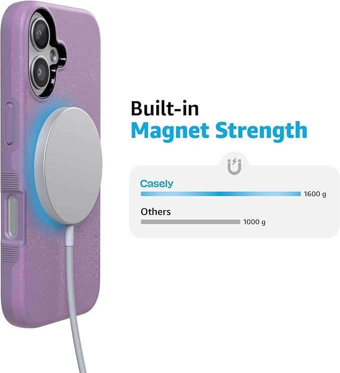 Casely iPhone 17 Case | Lavender Waves | Purple Shimmer | Compatible with MagSafe | Bold Protective Design