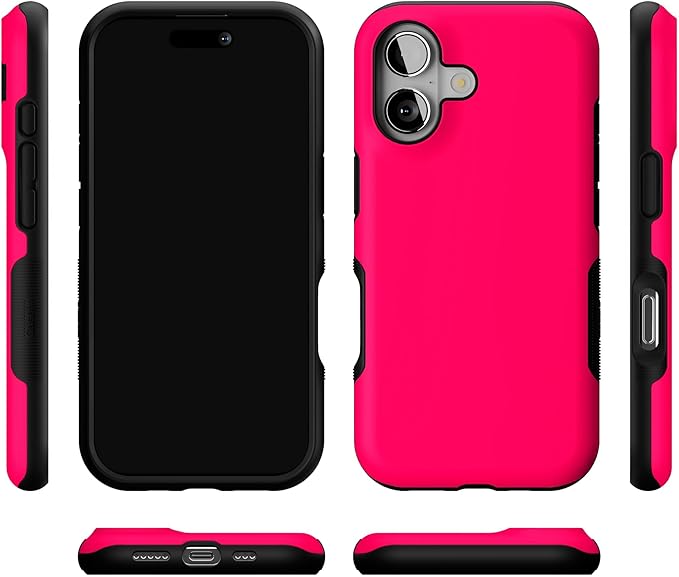 Casely iPhone 17 Case | Think Pink | Solid Neon Pink | Bold Protective Design | Compatible with MagSafe