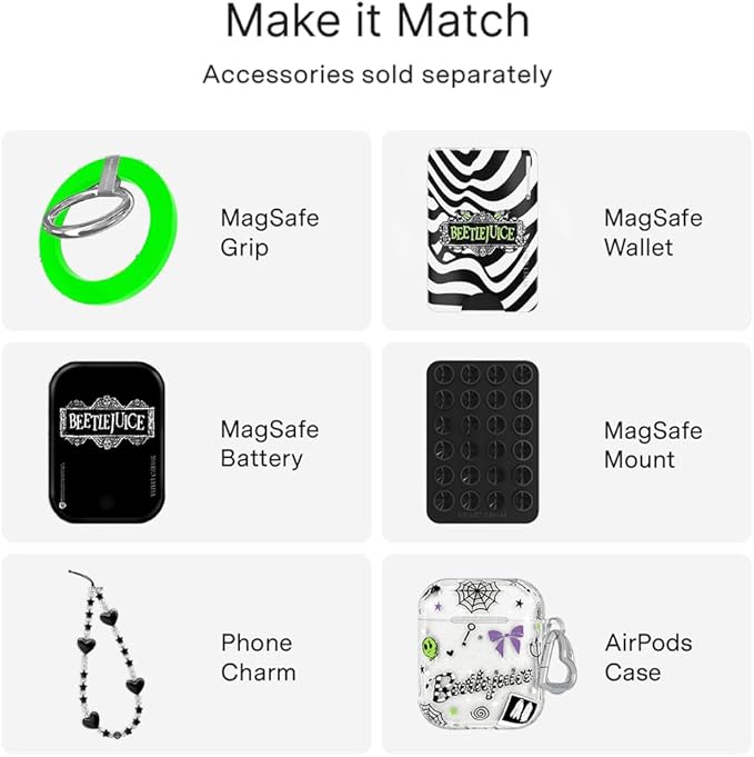 VELVET CAVIAR Case for iPhone 17 Pro | Compatible with MagSafe | 10ft Drop Tested | Protective Designer Cases | Beetlejuice Ghost with The Most