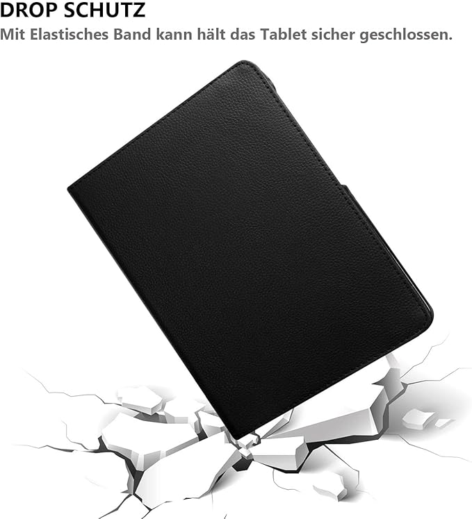 Case for Samsung Galaxy Tab A9+/A9 Plus 11'' 2023 (SM-X210/X216/X218), 360 Degree Rotating Stand Case Smart Protective Cover, with Stylus Pen,Screen Film (Black)